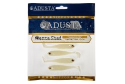 Виброхвост Adusta Penta shad 4" цвет 001 White Glow, 6 шт