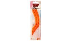 Крючок с кембриком Higashi Gummi Makk №10/0 цвет 05 Orange (3 шт)