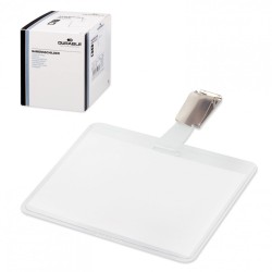 Бейджи горизонтальные 60х90 мм комп. 25 шт. прозрачные Durable 236415