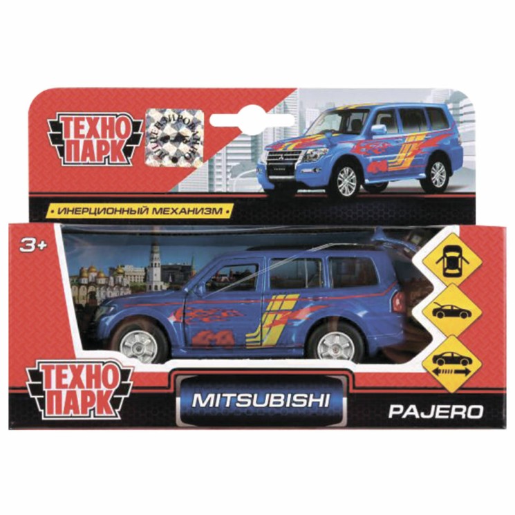 Машина инерционная Технопарк Mitsubishi Pajero 12 см SB-17-61-MP-S-WB, 269996
