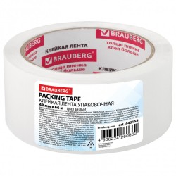 Скотч 48 мм х 66 м белый 45 мкм Brauberg 440158 цена за 6 шт