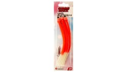 Крючок с кембриком Higashi Gummi Makk №12/0 цвет 01 Red (3 шт)