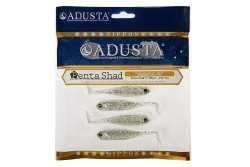 Виброхвост Adusta Penta shad 4" цвет 013 Clear Silver Glitter S, 6 шт