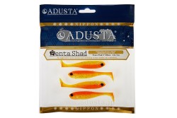 Виброхвост Adusta Penta shad 4" цвет 100 Green Chart Glitter Orange, 6 шт