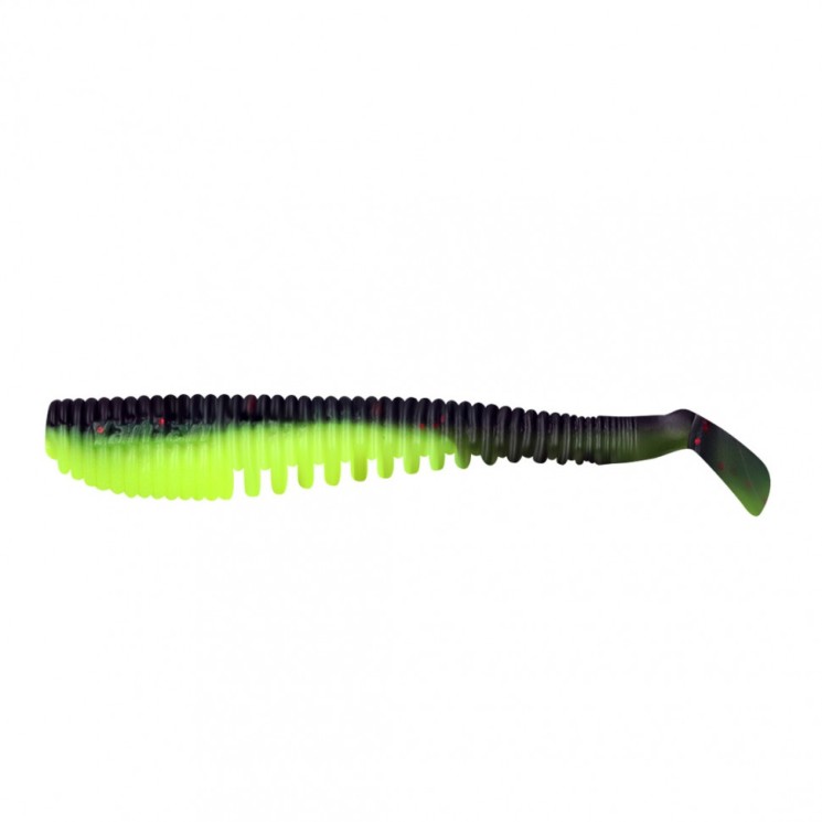 Виброхвост Yaman PRO Legend Minnow, р.3 inch, цв. 32 - Black Red Flake/Chartreuse, 6 шт  YP-LM3-32