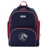 Рюкзак Brauberg Classic, легкий каркас, премиум материал, Lion, синий, 37х32х21 см, 228829