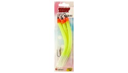 Крючок с кембриком Higashi Gummi Makk №12/0 цвет 03 Yellow (3 шт)