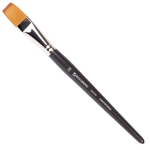 Кисть художественная Brauberg Art Classic синтетика мягкая, плоская № 20, короткая ручка 200705