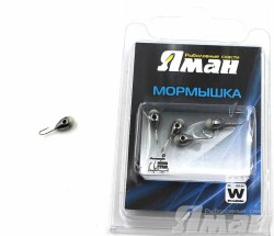 Мормышка вольфрам Яман Капля с фосф. с отв, р.5, 1,70 г, цвет черн.никель (5 шт.) Я-МР571