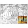 Холст на картоне с контуром Brauberg Art Classic Осень 30х40 см, грунт, хлопок 191546