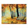Холст на картоне с контуром Brauberg Art Classic Осень 30х40 см, грунт, хлопок 191546