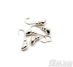 Мормышка Яман муравей с отв., цвет Silver Plated, d 3 (5 шт.) Я-МР60