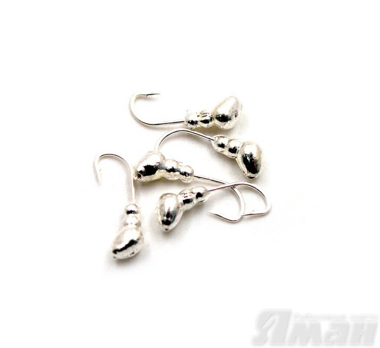 Мормышка Яман муравей с отв., цвет Silver Plated, d 3 (5 шт.) Я-МР60