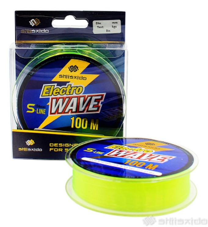 Леска Shii Saido Electro wave, 100 м, 0,286 мм, до 6,01 кг, желтая SSE100-0,286