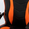 Кресло компьютерное Brabix "Shark GM-203", экокожа, черное/оранжевое, 532513 532513