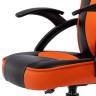 Кресло компьютерное Brabix "Shark GM-203", экокожа, черное/оранжевое, 532513 532513