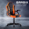 Кресло компьютерное Brabix "Shark GM-203", экокожа, черное/оранжевое, 532513 532513