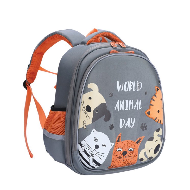 Ранец школьный ортопедический Grizly Пушистые друзья 12 л RAz-086-14/2 (229531)