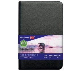 Скетчбук 90х140 мм Brauberg Art Classic 80 листов, 140 г/м2 113180