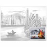 Холст на картоне с контуром Brauberg Art Classic Паруса 30х40 см, грунт, хлопок 191545