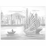 Холст на картоне с контуром Brauberg Art Classic Паруса 30х40 см, грунт, хлопок 191545