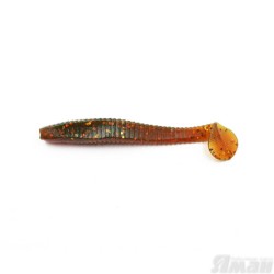Виброхвост Yaman Flatter Shad, 4", цвет 09 - Motor Oil, 5 шт Y-FS4-09