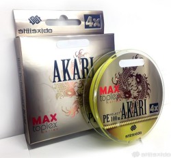 Шнур плетеный Shii Saido Akari 4X, 150 м, 0,185 мм, до 7,25 кг, yellow SBLA150-4X-18