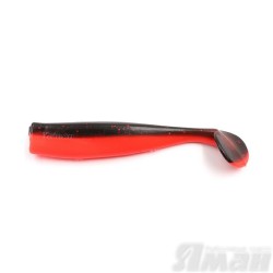 Виброхвост Yaman Spry Minnow, 5,5" цвет 33 - Black Red Flake/Red, 4 шт Y-SM55-33
