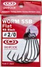 Крючок офсетный Vanfook Worm-55B Flat №2/0 NS Black (6 шт)