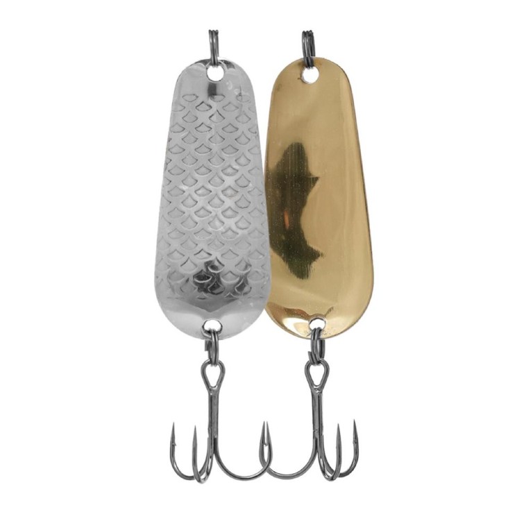 Блесна Helios БИметалл Шторлинг Б 18г. Серебро- Латунь чешуя