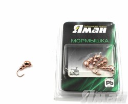 Мормышка Яман муравей с ушком, цвет Copper Plated, d 4 (5 шт.) Я-МР72