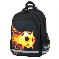 Рюкзак Пифагор School, 1 отделение, 3 кармана, Fire goal, 38x28х14 см, 270658