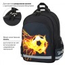 Рюкзак Пифагор School, 1 отделение, 3 кармана, Fire goal, 38x28х14 см, 270658
