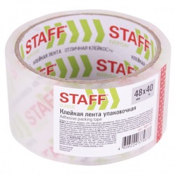Скотч 48 мм x 40 м прозрачный 40 мкм Staff Classic 440176 цена за 12 шт