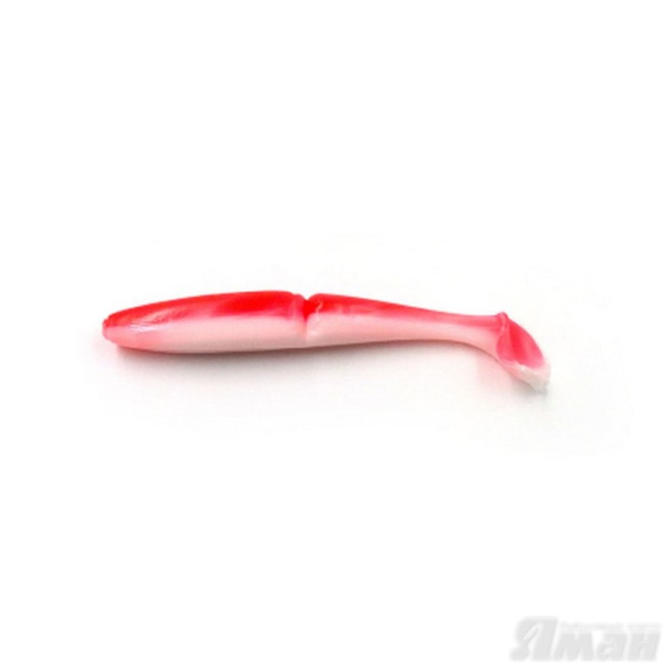 Виброхвост Yaman Mamura, 5", цвет 27 - Red White, 4 шт Y-M5-27