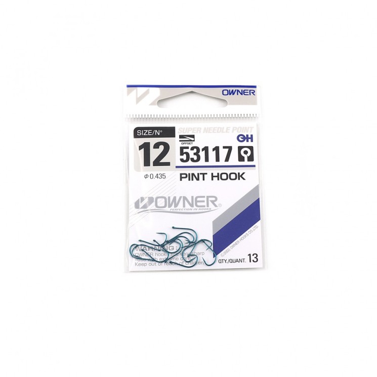 Крючок Owner Pint Hook blue №12 (13 шт)