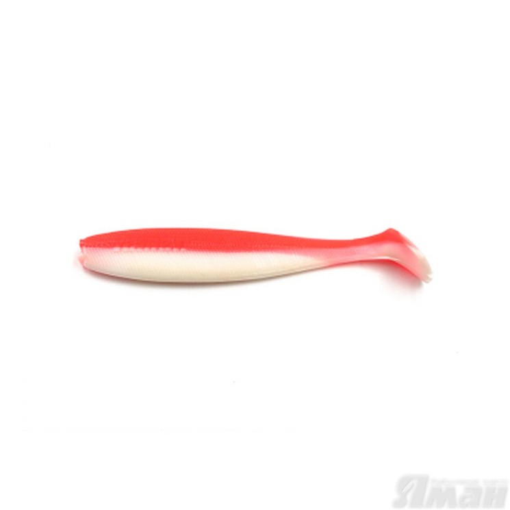 Виброхвост Yaman Sharky Shad, 5,5", цвет 27 - Red White, 5 шт Y-SS55-27