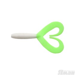 Твистер Yaman Loop-Two, 5", цвет 22 - White lime tail, 5 шт Y-LT5-22