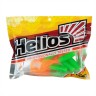 Твистер Helios Credo Double Tail 2,95"/7,5 см, цвет Lime & Orange 7 шт HS-12-020