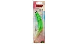 Крючок с кембриком Higashi Gummi Makk №8/0 цвет 04 Green (3 шт)