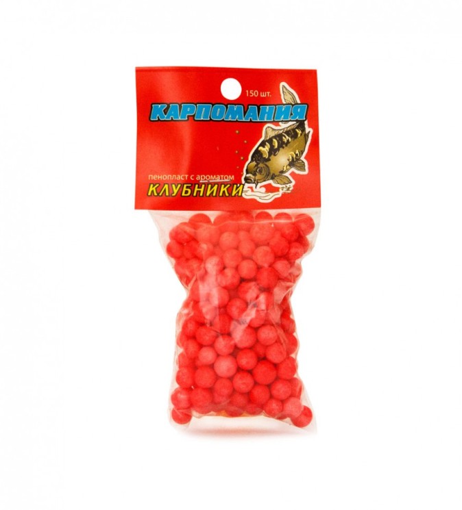 Пенопласт для рыбалки Карпомания Клубника 150 шт