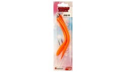 Крючок с кембриком Higashi Gummi Makk №8/0 цвет 05 Orange (3 шт)