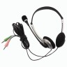 Наушники с микрофоном (гарнитура) SVEN AP-010MV, проводные, 2 м, с оголовьем, черные 512970