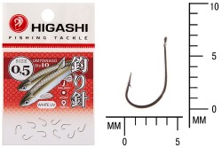 Крючок Higashi Umitanago ringed №0,5 White UV (10 шт)