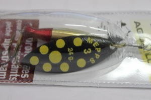 Блесна вращ. MEPPS Aglia Longue Heavy NR PTS JAUNE блистер №3 (24г) LHE4JA31