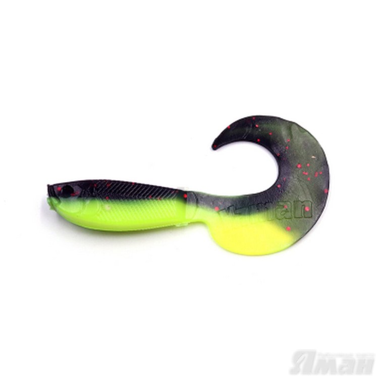 Твистер Yaman Mermaid Tail, 5" цвет 32 - Black Red Flake Y-MT5-32