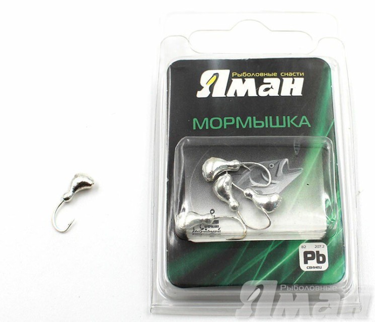 Мормышка Яман ст. муравей с отв., цвет Silver Plated (5 шт.) Я-МР25