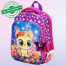 Ранец Brauberg Quadro, 3 отделения,  Charming kitten, 37х28х18 см, 270602