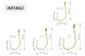 Крючок Higashi Umitanago ringed №0,8 Gold (10 шт)