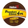 Шнур Helios плетеный 4-х жильный PREMIUM CLASS 4 PE BRAID Fluorescent Yellow 0,15/0,18/0,20/0,23mm - 92/135метров